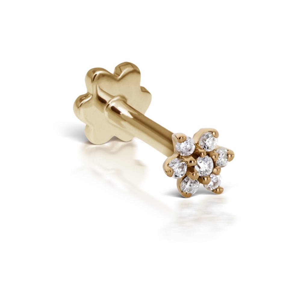 Maria Tash Diamond Flower Threaded Earring